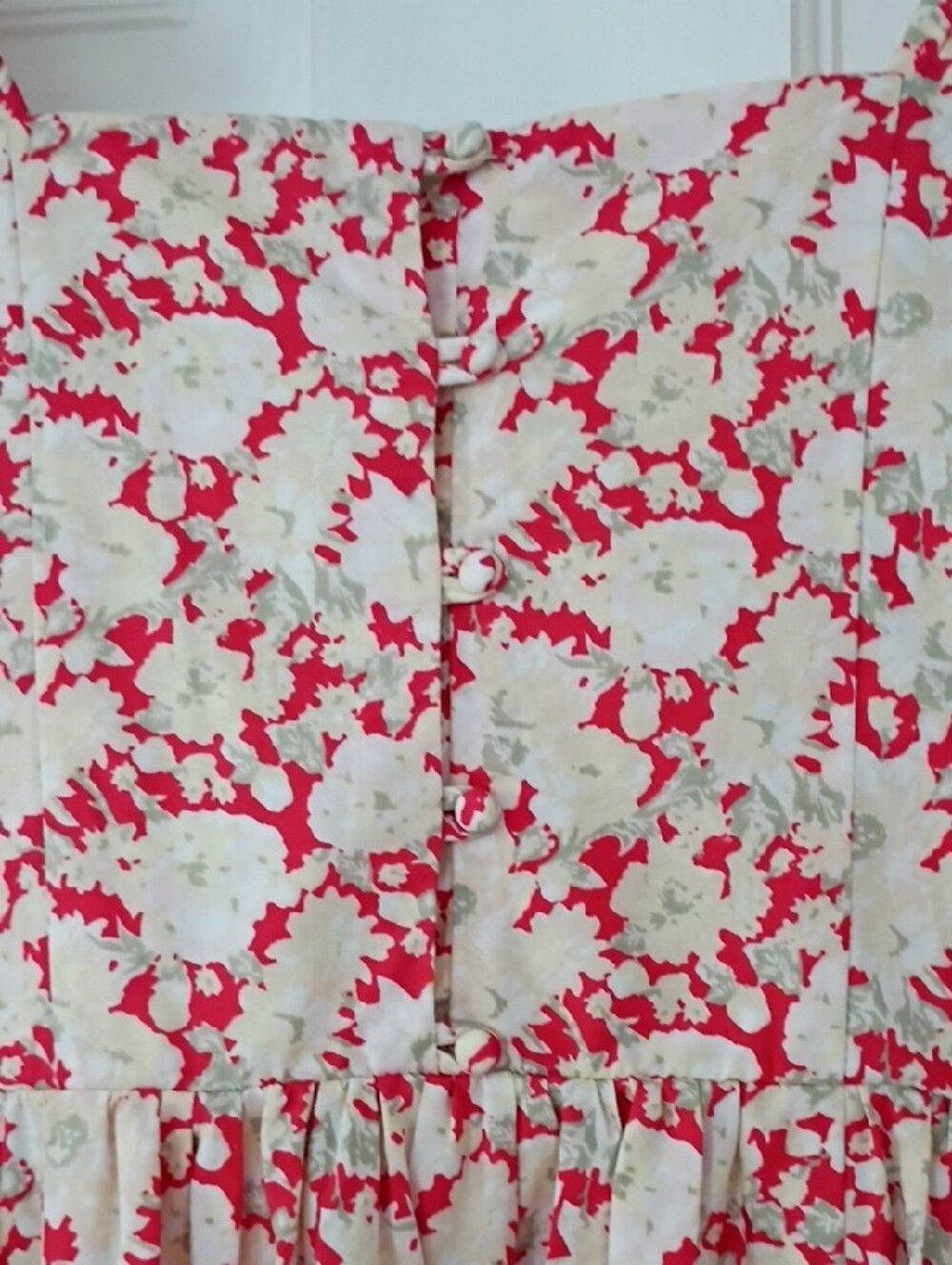 Free People Cream Maxi Dress with Red Floral Print - Picture 2 of 4